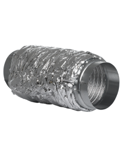 D125 50mm L1,2 Paloeriste taipuisa äänenvaimennin ALU